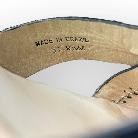 DIANE von FURSTENBERG Alara  Black Natural Designer Platform Sandals 9.5 - Picture 12 of 13